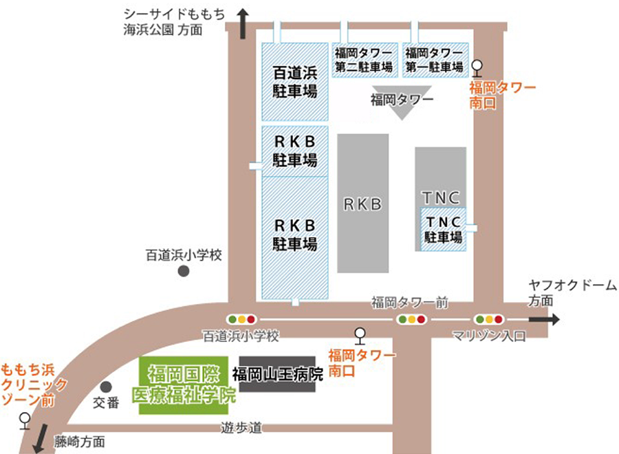 周辺駐車場・バス停のご案内